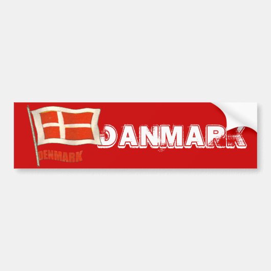 Denemarken  vlag Dansk fans geschenken Bumpersticker (Voorkant)