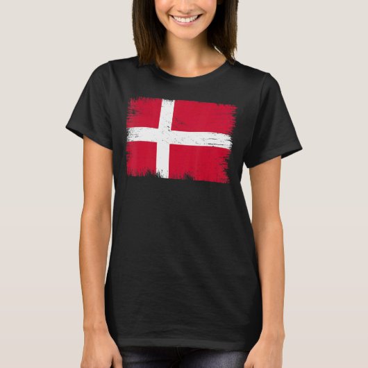 Denemarken vlag Deense Onafhankelijkheidsdag T-shirt (Voorkant)
