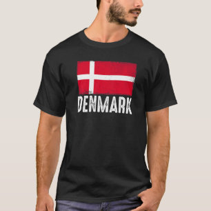 Denemarken Vlag Deense Voetbalploeg Voetbal Voetba T-shirt