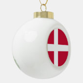 Denemarken vlag Denemarken Patriottisch Keramische Bal Ornament (Links)