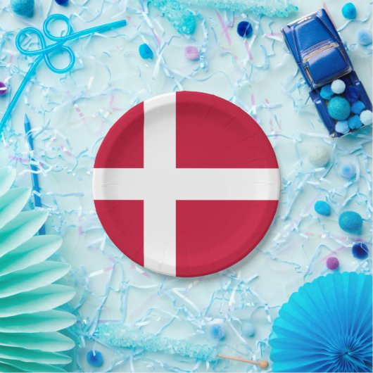 Denemarken vlag Denemarken Patriottisch Papieren Bordje (Feest)
