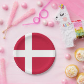 Denemarken vlag Denemarken Patriottisch Papieren Bordje (Feest)
