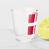 Denemarken vlag Denemarken Patriottisch Shot Glas (Links)