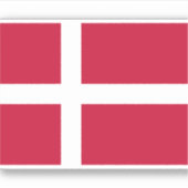 Denemarken vlag Denemarken Patriottisch Sticker (Voorkant)