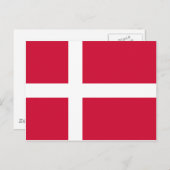 Denemarken Vlag DK Briefkaart (Voorkant / Achterkant)