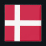 Denemarken Vlag DK Magneet<br><div class="desc">Vlag van Denemarken DK,  Kopenhagen,  wapenschild,  wapenarsenaal,  wapenlagers,  vlagkaart</div>