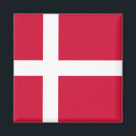 Denemarken Vlag DK Magneet<br><div class="desc">Vlag van Denemarken DK,  Kopenhagen,  wapenschild,  wapenarsenaal,  wapenlagers,  vlagkaart</div>