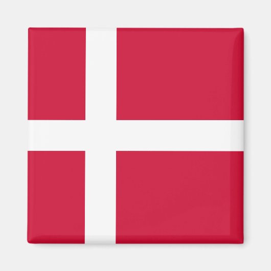 Denemarken Vlag DK Magneet (Voorkant)