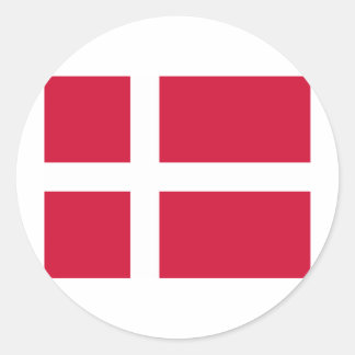 Denemarken Vlag DK Ronde Sticker