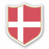 Denemarken Vlag embleem Patriottische Reizen Sticker (Voorkant)