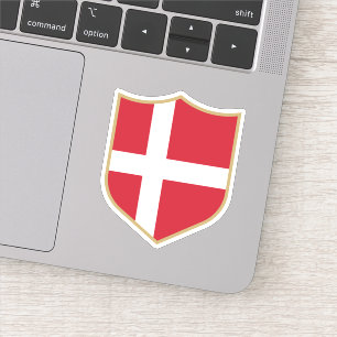 Denemarken Vlag embleem Patriottische Reizen Sticker