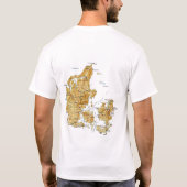 Denemarken Vlag en kaart T-Shirt (Achterkant)