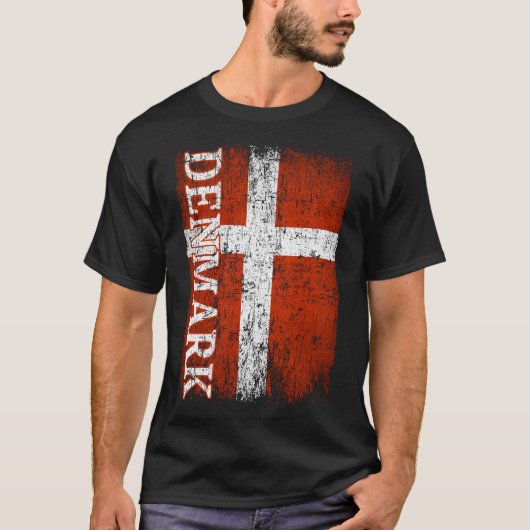 Denemarken Vlag Gift Vrouwen Mannen Kinderen Denem T-shirt (Voorkant)