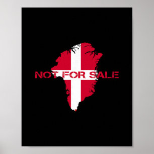 Denemarken Vlag Groenland Is Niet Te Koop Bijlage Poster