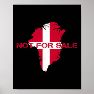 Denemarken Vlag Groenland Is Niet Te Koop Bijlage Poster