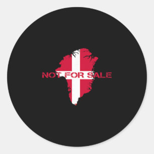 Denemarken Vlag Groenland Is Niet Te Koop Bijlage  Ronde Sticker