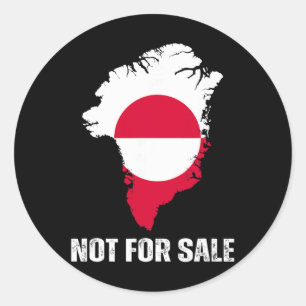 Denemarken Vlag Groenland Is Niet Te Koop Bijlage  Ronde Sticker