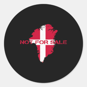 Denemarken Vlag Groenland Is Niet Te Koop Bijlage  Ronde Sticker