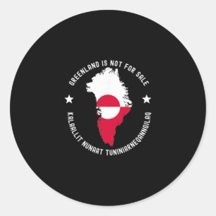 Denemarken Vlag Groenland Is Niet Te Koop Vertalin Ronde Sticker