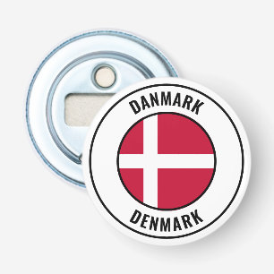 Denemarken vlag groots patriottische bottenopener button flesopener