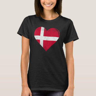 Denemarken Vlag Hart voor Deens T-shirt