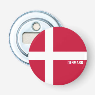 Denemarken Vlag Heerlijke Patriottische Flesopener Button Flesopener