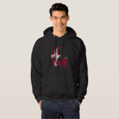 Denemarken vlag hoodie (Voorkant volledig)