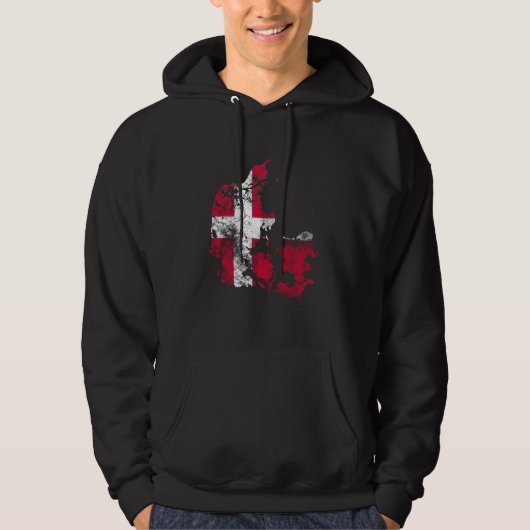 Denemarken vlag hoodie (Voorkant)