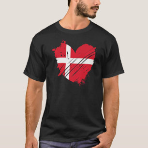 Denemarken Vlag Ik hou van Denemarken Het staat in T-shirt