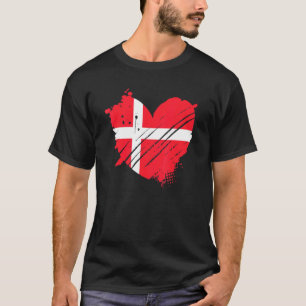 Denemarken Vlag Ik Hou Van Denemarken Het Zit In M T-shirt