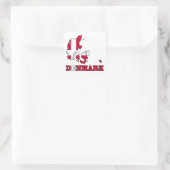 Denemarken Vlag in kaart Vierkante Sticker (Tas)