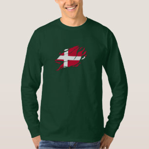 Denemarken vlag in mij, Scandinavische klauw Mark T-shirt