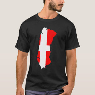 Denemarken vlag in Römö omtrek Römö T-shirt