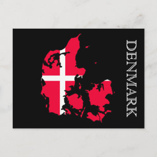 denemarken vlag - kaart