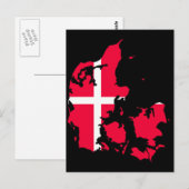 Denemarken vlag kaart (Voorkant / Achterkant)
