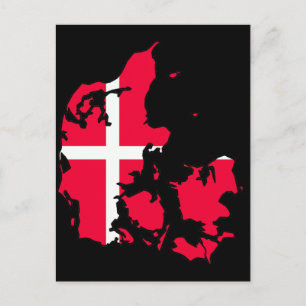 Denemarken vlag kaart