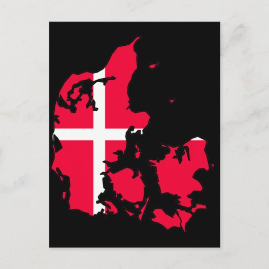 Denemarken vlag kaart (Voorkant)