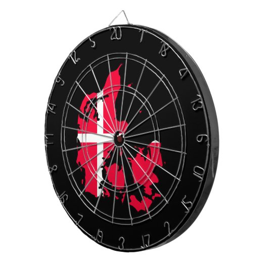 denemarken vlag - kaart dartbord (Voorkant Rechts)