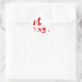 Denemarken vlag kaart ronde sticker (Tas)