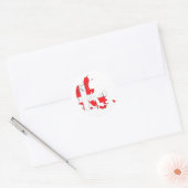 Denemarken vlag kaart ronde sticker (Envelop)