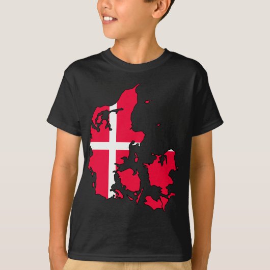 denemarken vlag - kaart t-shirt (Voorkant)