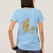 Denemarken vlag + kaart T-Shirt (Achterkant)
