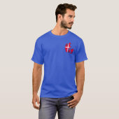 denemarken vlag - kaart t-shirt (Voorkant volledig)