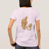 Denemarken Vlag + Kaart + Tekst T-shirt (Achterkant)