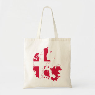 Denemarken Vlag Kaart Tote Bag