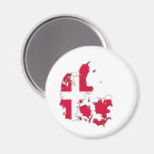 denemarken : vlag land deens magneet (Voorkant / Achterkant)