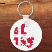 denemarken : vlag land deens sleutelhanger (Voorkant)