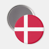 Denemarken Vlag Magnet (Voorkant / Achterkant)
