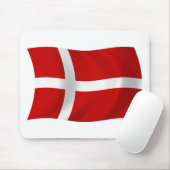 Denemarken Vlag Muismat (Met muis)