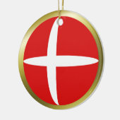 Denemarken Vlag Ornament (Links)